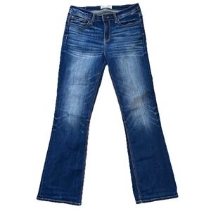 BKE Buckle Jeans Women's Payton Mid-Rise Bootcut 28x31.5 - Blue Distressed